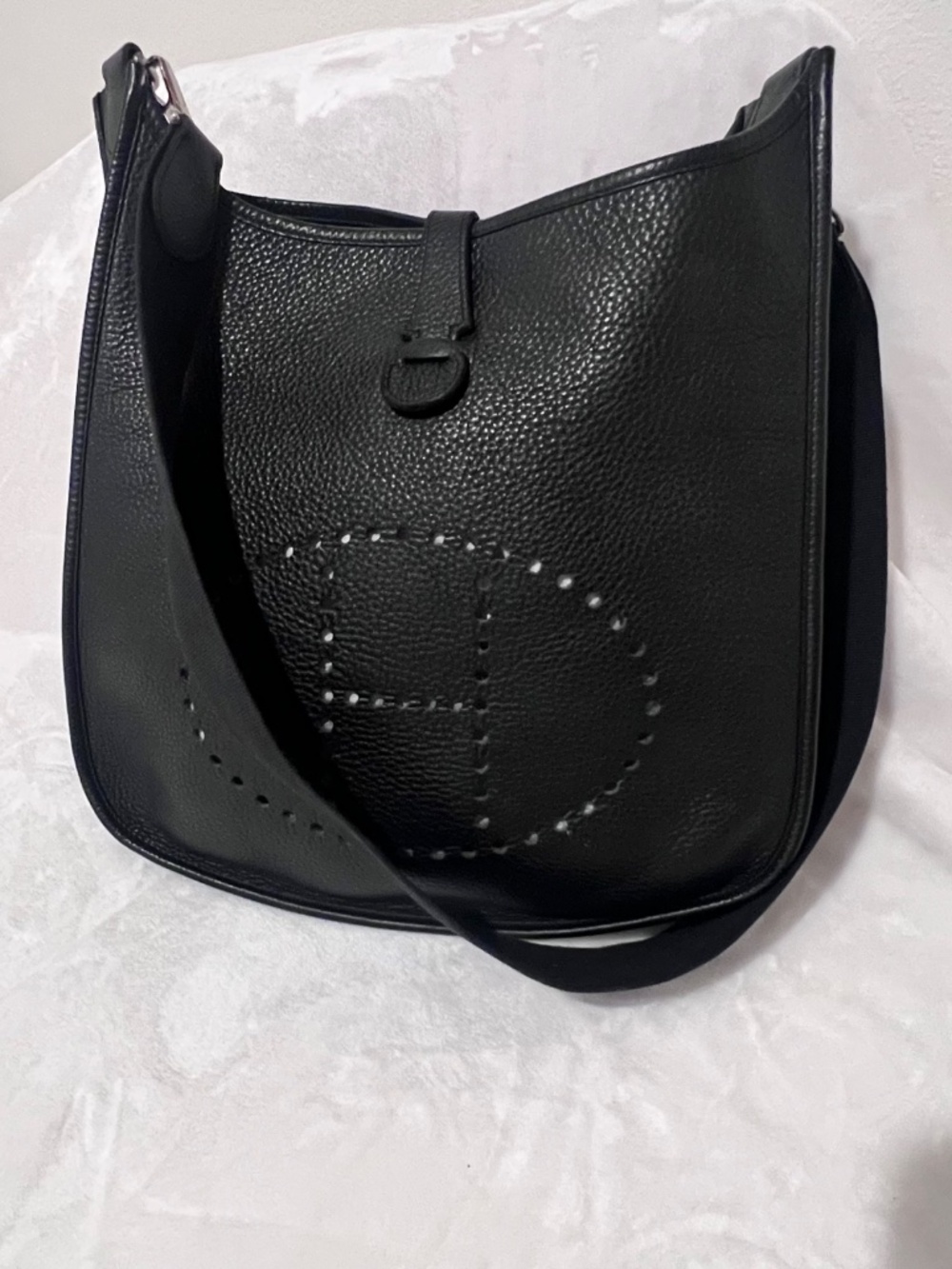 Hermès Evelyne I PM Black Clemence Leather Shoulder Bag | Made in France